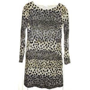 BODEN Women's 4 Pullover Long Sleeve Mini Dress Abstract Print Cotton Blend